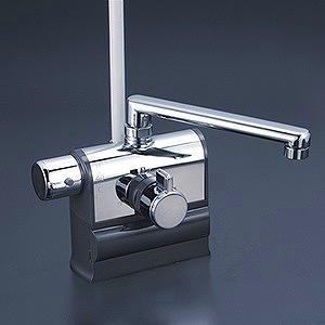 【貨物輸送無料】KVK KF3008LR3 甲板形サーモスタット式シャワー 190粍配管 左手持ち部分操作手順 ■