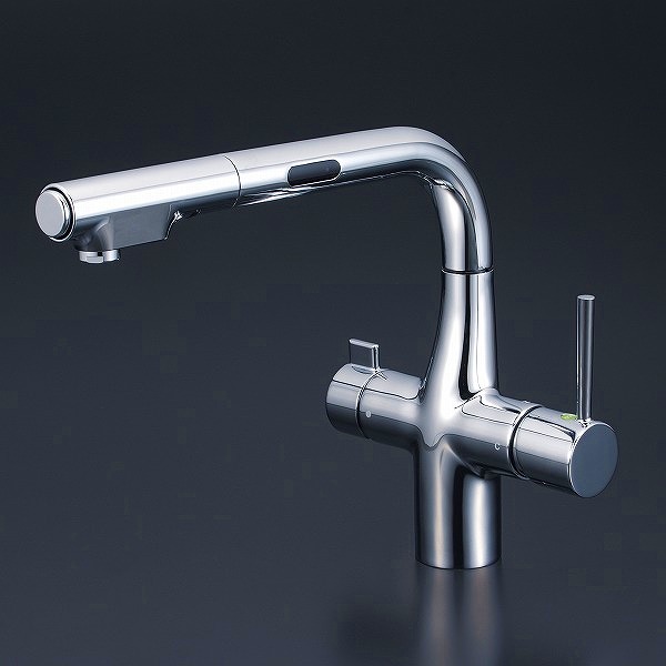 【貨物輸送無料】KVK KM6131SCEC 浄水器付シングル生き肝式シャワー付雑ぜ合わせる栓 [検出器付] [Z38450付] ■