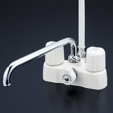 KVK デッキ形2ハンドルシャワー KF14E 未使用品 ① | KVK デッキ形2ハンドルシャワー KF14E | 浴室水栓