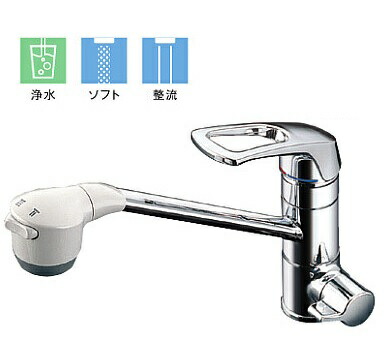 ◇【平日12時まで当日出荷】TOTO TKG38BSA 元止め式台付シングル混合水栓（浄水器用、吐水切替）≪TOTO TKG38BSA≫