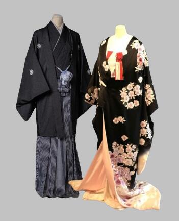 【レンタル】色打掛＆紋服セット　色打掛46　フルセットレンタル【送料無料】和装 神社 ブライダル 着物 結婚式 前撮り 後撮り