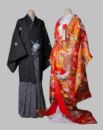 【レンタル】色打掛＆紋服セット　色打掛02　フルセットレンタル【送料無料】和装 神社 ブライダル 着物 結婚式 前撮り 後撮り