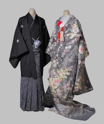 【レンタル】色打掛(オーガンジー)＆紋服セット　色打掛26　フルセットレンタル【送料無料】和装 神社 ブライダル 着物 結婚式 前撮り 後撮り オーガンジー