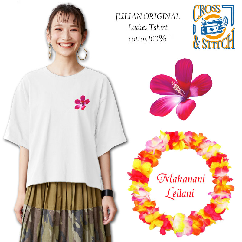楽天市場】【PuaHawaiiオリジナル】フラガール刺繍 Tシャツ 半袖