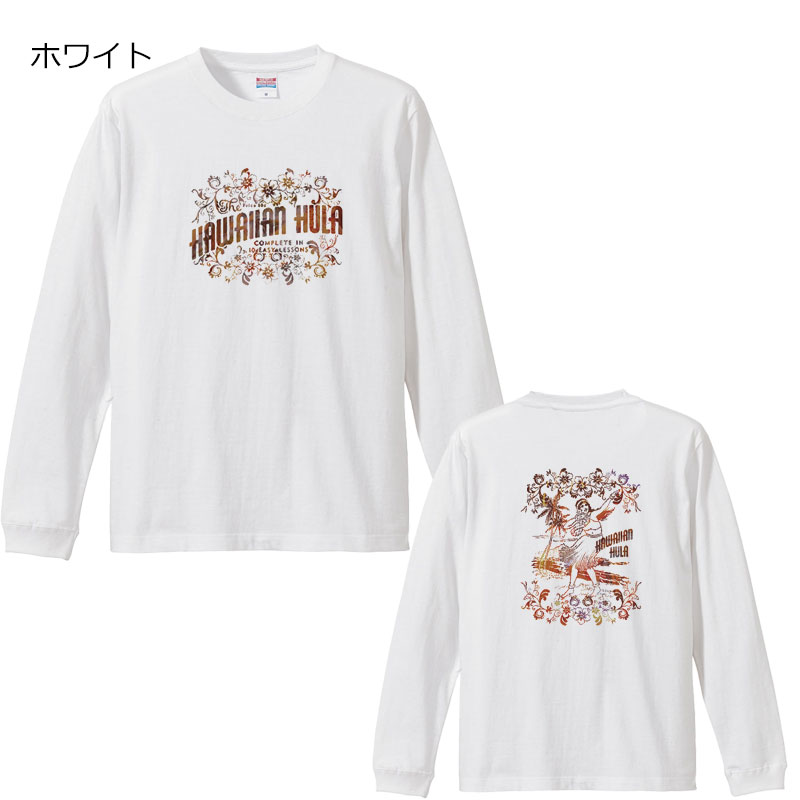 市場 ハワイアンガールヴィンテージセピアフラガール ハワイアン ３L レディースM フラダンス LL リブ長袖Ｔシャツ L ゆったりサイズ