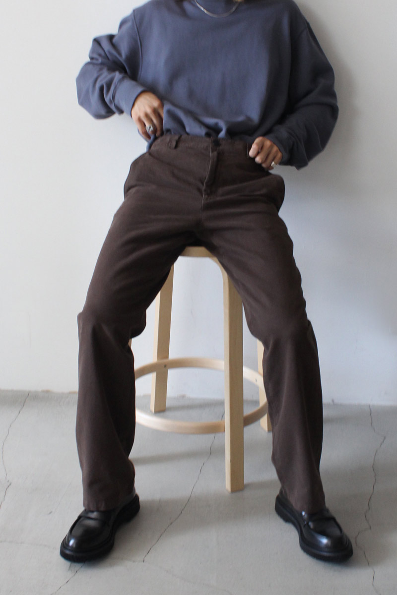 【SALE】【メンズ新品】HOPE KEEP TROUSERS コットンツイルパンツ BROWN BRUSHED TWILL［NEW]