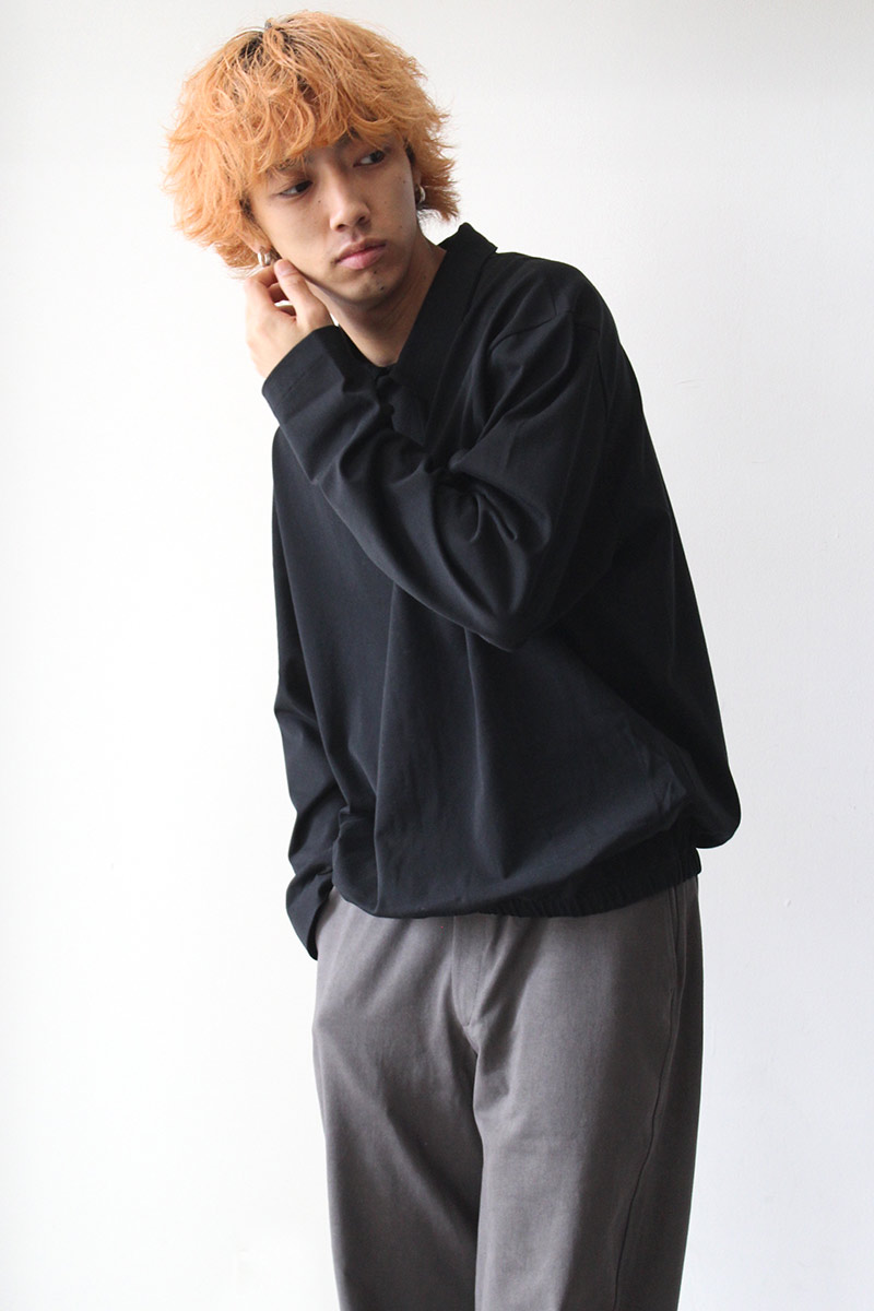 【SALE】【メンズ新品】LADY WHITE CO.（レディ・ホワイト・カンパニー) L/S RICHMOND POLO ポロシャツ BLACK [NEW]｜JULIUS NYC