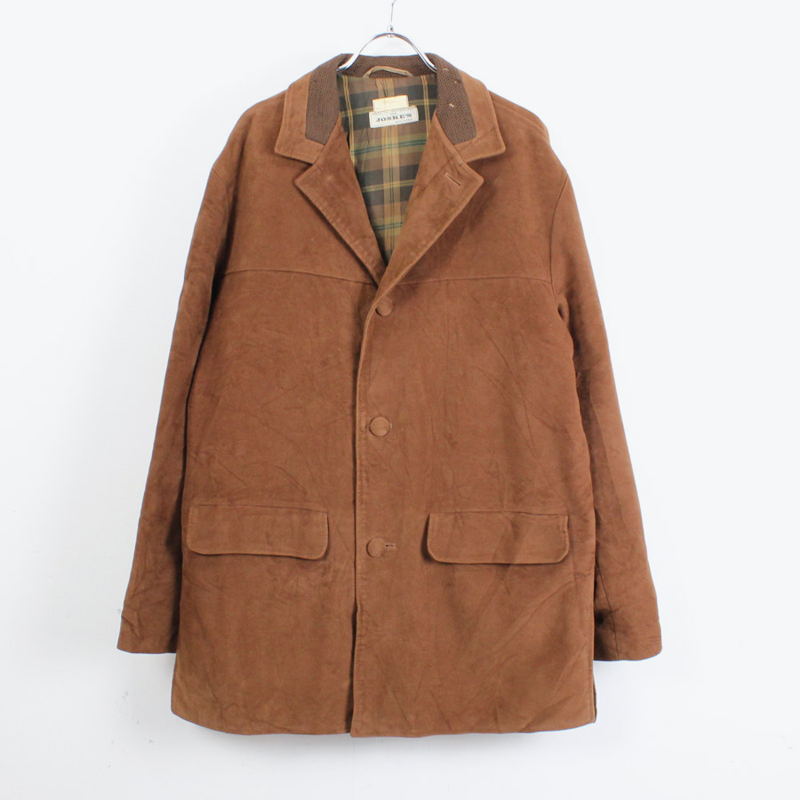 【中古】【送料無料】 (KA) JOSKE'S (ジョスケ) MADE IN SWITZLAND 60'S FAKE SUEDE JACKET スイス製 60年代 フェイク スエード ジャケット BROWN [SIZE: XL相当 USED]｜JULIUS NYC