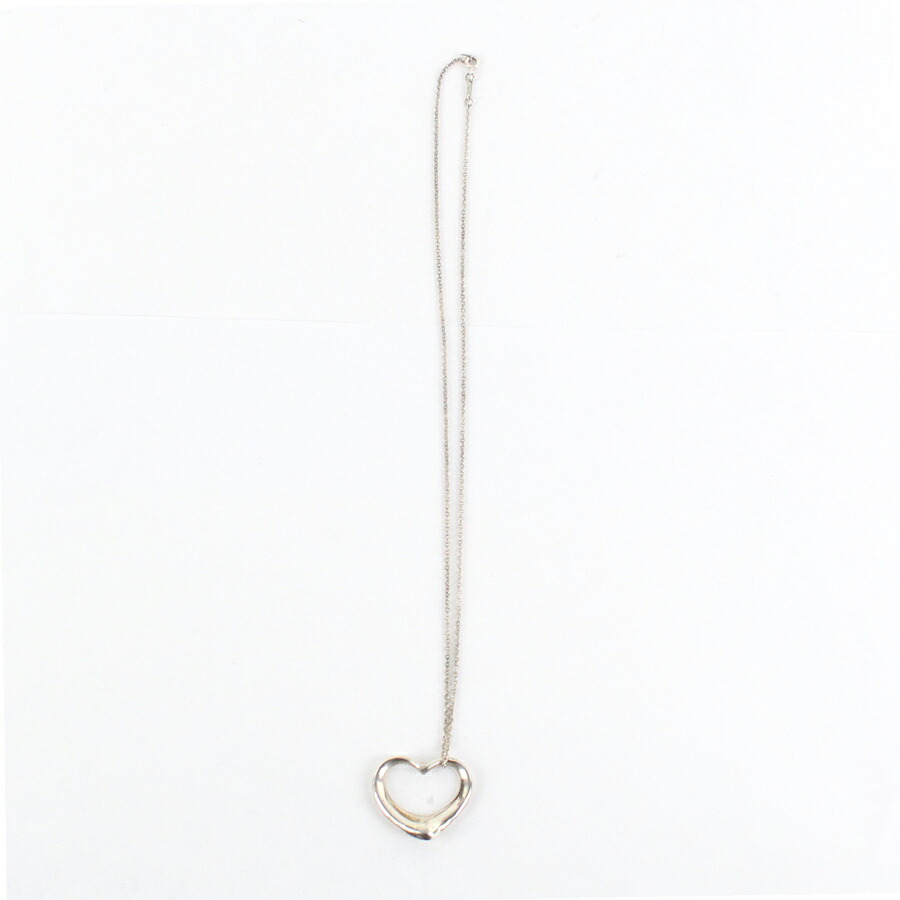 【中古】【WOMENS】(KA) TIFFANY&CO. (ティファニーアンドコー) MADE IN SPAIN ELSA PERETTI STARLING SILVER OPEN HEART NECKLACE スペイン製 エルサ・ペレッティ スターリング シルバー オープン ハート ネックレス [SIZE: O/S USED]
