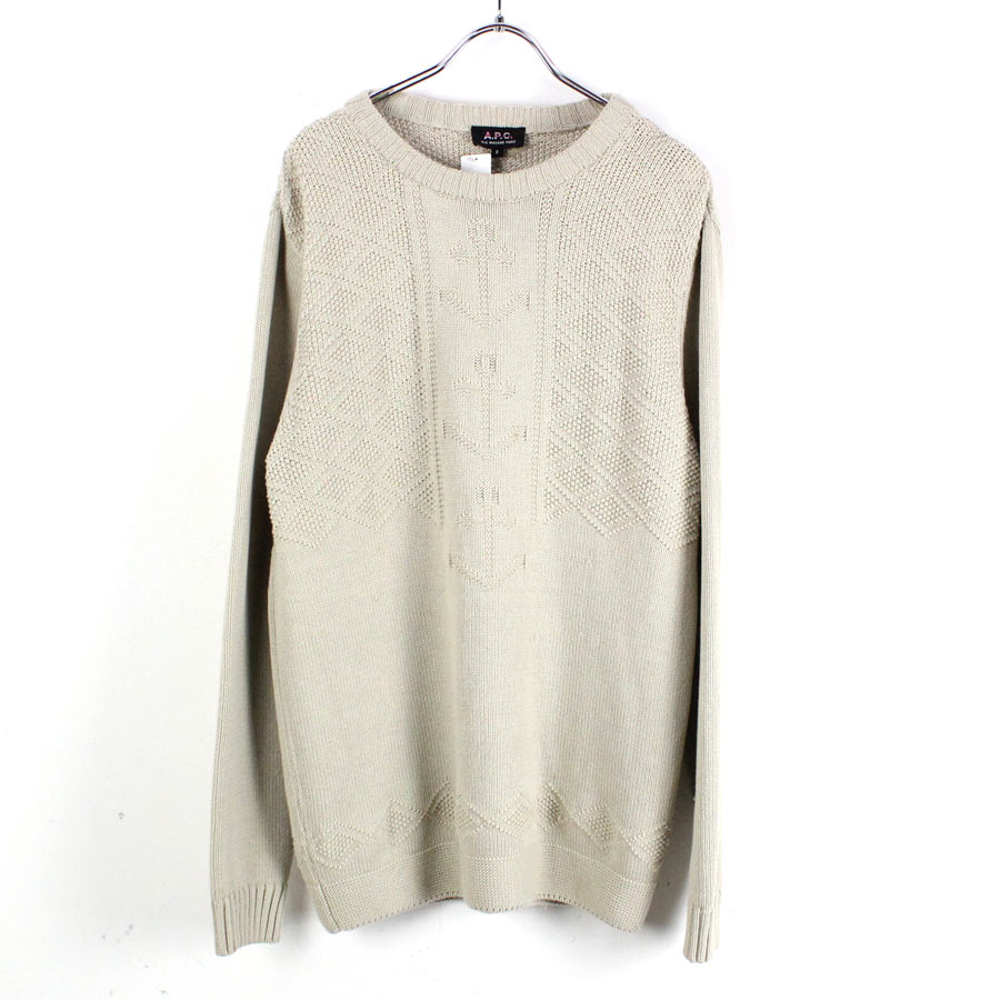 ◆ 新品未着用　A.P.C. 霜降りグレーニット　アーペーセーMHL ハウエル 楽天市場】A.P.C. ニット サイズ:XS スリーブ 切替 ウール カシミヤ