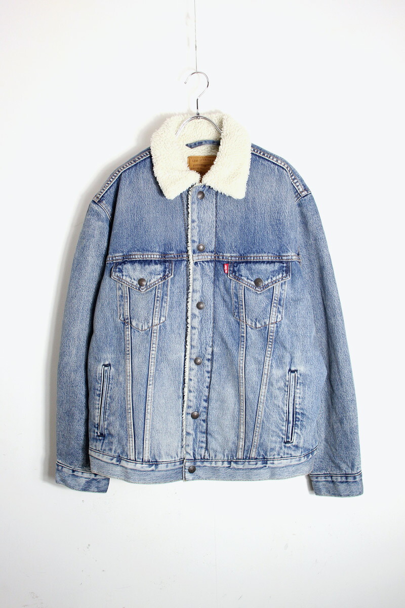 【中古】LEVIS (リーヴァイズジーンズ) 3RD DENIM JACKET W/BOA LINNER ジーンズ 上衣 ボア ラインドライブ LIGHT INDIGO [SIZE: M DEADSTOCK/NOS] メンズファッション-コート・ジャケット