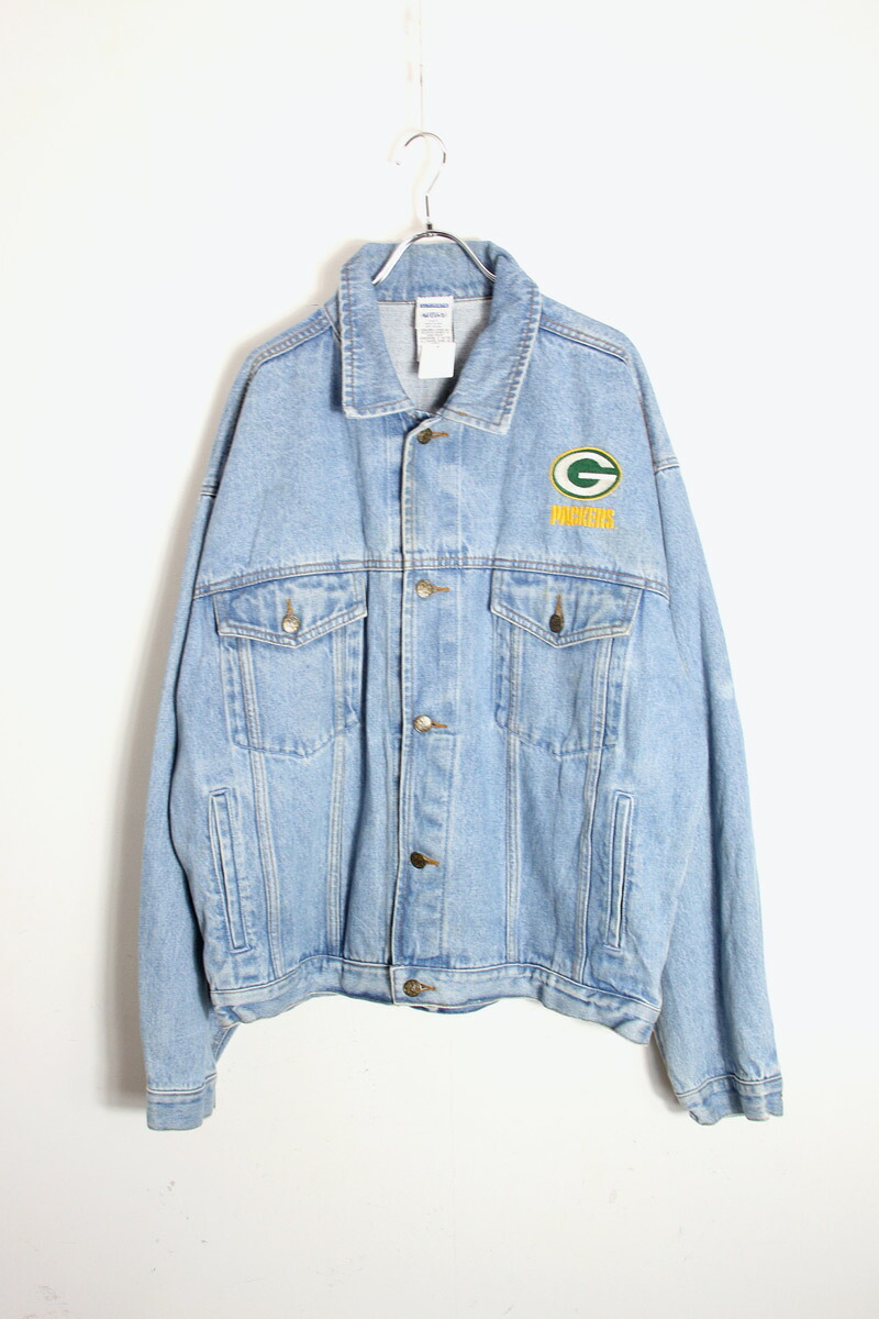 【中古】ULTIMATE (アルティメット) 90\u0027S PACKERS 3RD TYPE DENIM JACKET 90年月日 パッカーズ 三塁ベース 印字機 ジーンズ 上衣 LIGHT INDIGO [SIZE: L USED]