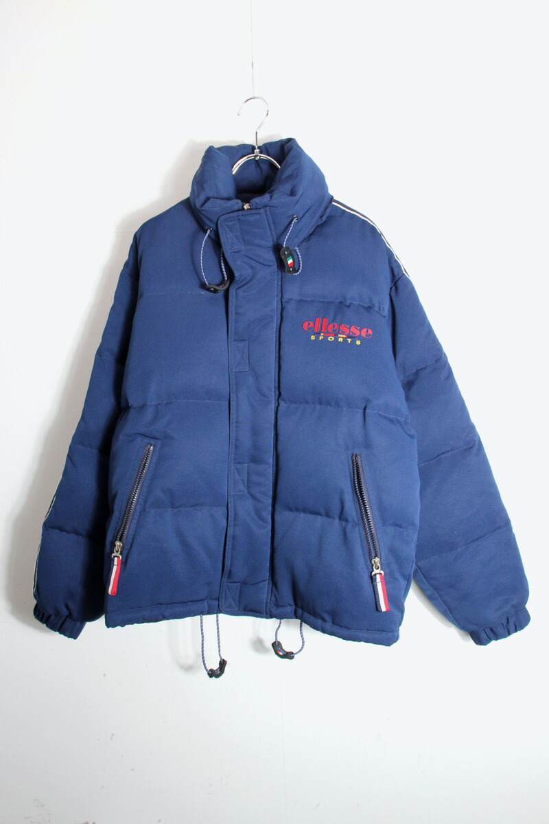 【中古】ELLEESSE (エレッセ) 97\u0027S DOWN JACKET 97年 落ち込む 上衣 NAVY [SIZE: M USED]