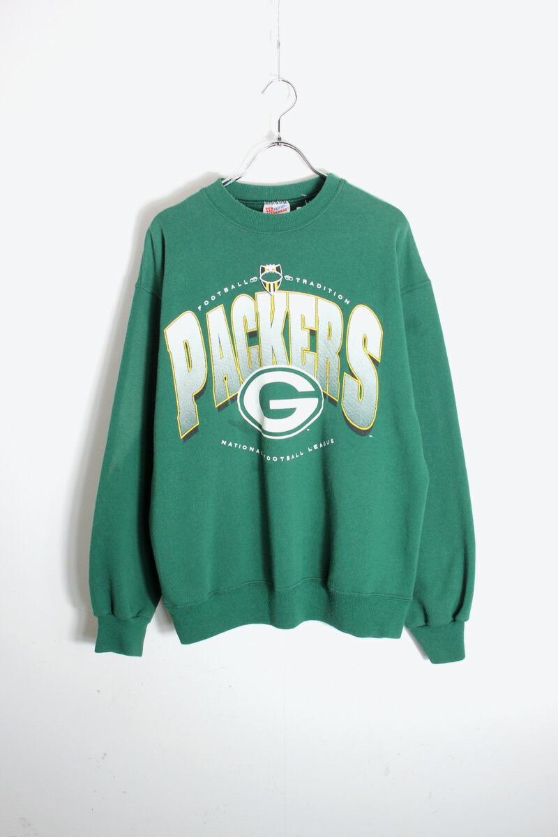 【中古】HANES (ヘインズ) MADE IN USA 90'S NFL GREEN BAY PACKERS SWEATSHIRT USA製 90年代 エヌエフエル グリーン ベイ パッカーズ スウェットシャツ GREEN [SIZE:L USED] 7,800円