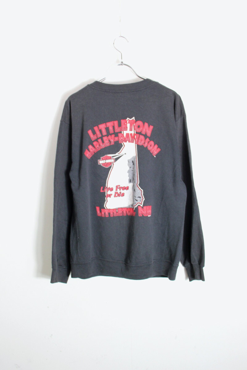 【中古】HERLEY DAVIDSON (ハーレーダビッドソン) 90'S ZIP SWEAT SHIRT 90年代 ジップ スウェットシャツ BLACK [SIZE: M USED]
