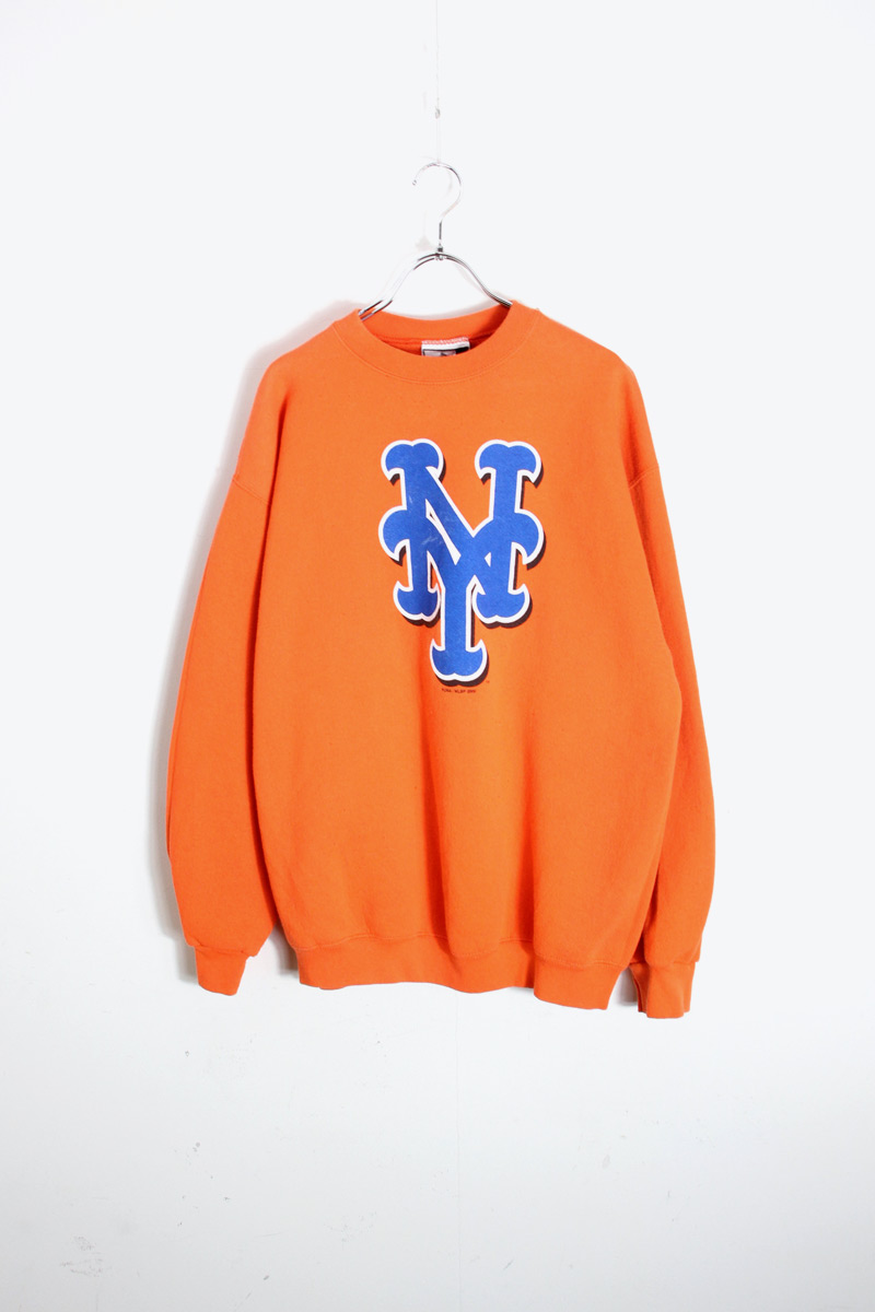 【中古】PUMA (プーマ) 00'S MBL NY METS SWEATSHIRT 00年代 エムエルビー ニューヨーク メッツ スウェットシャツ ORANGE [SIZE:L USED]