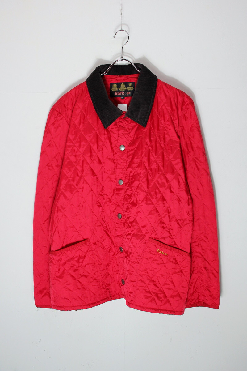 【中古】BARBOUR（バブアー) QUILTING NYLON JACKET キルティング ナイロン 上衣 RED [SIZE: L USED]
