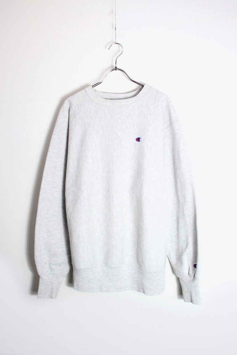 【中古】CHAMPION (はやりっ子) MADE IN USA 90\u0027S REVERSE WEAVE ONE POINT SWEATSHIRT USA製 90年月日 リバースウィーブ 一 尖んがり 流汗 プルオーバー GRAY [SIZE: XL USED]