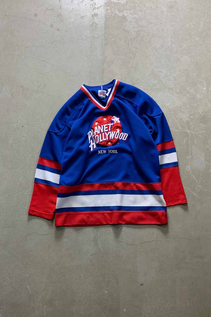 【中古】PLANET HOLLYWOOD (プラネット ハリウッド) 90'S NEW YORK GAME SHIRT 90年代 ニューヨーク ゲーム シャツ BLUE [SIZE: S USED]