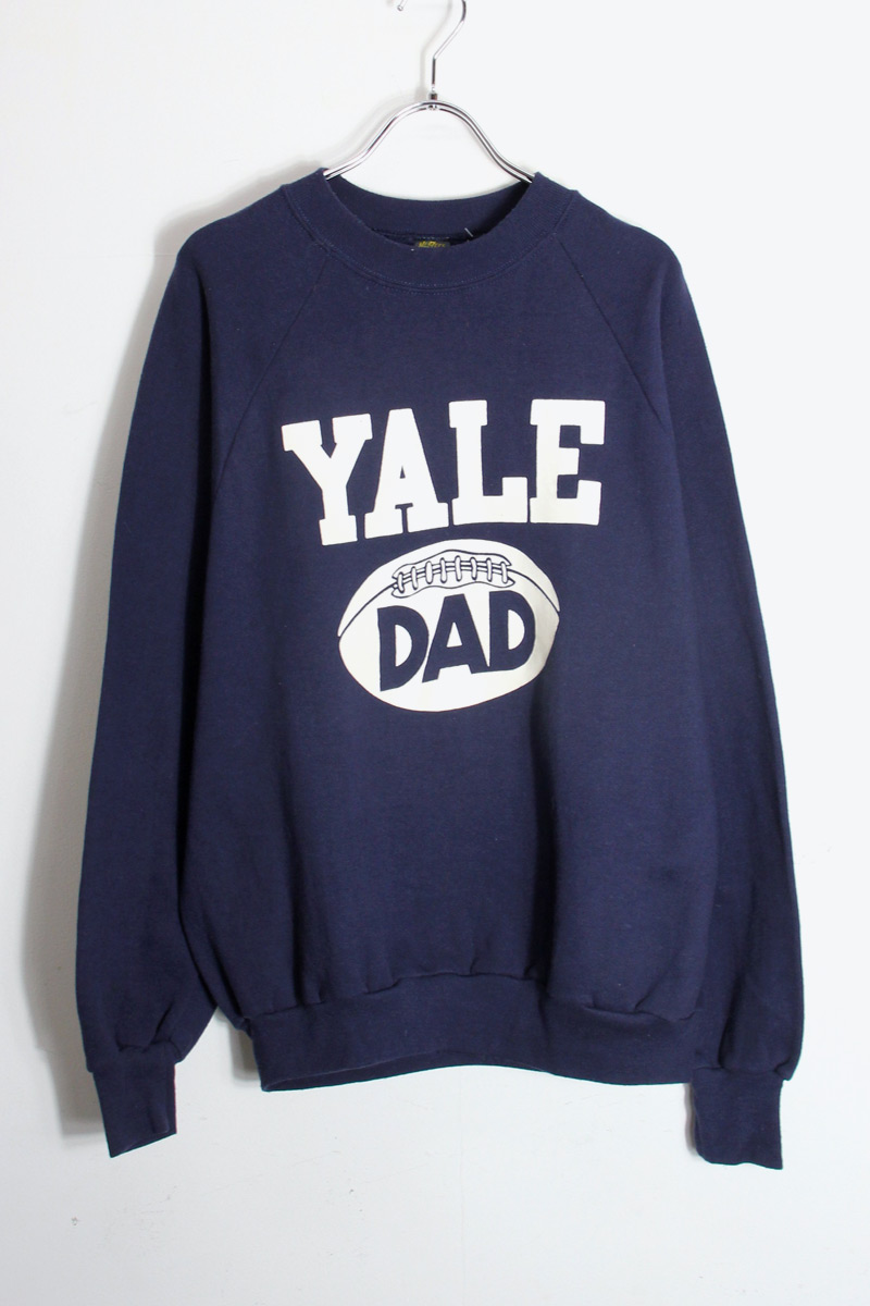 【中古】JERZEES (ジャージーズ) MADE IN USA 80\u0027S YALE SWEATSHIRT USA製 80年月日 イエール 流汗 プルオーバー NAVY [SIZE: L USED]