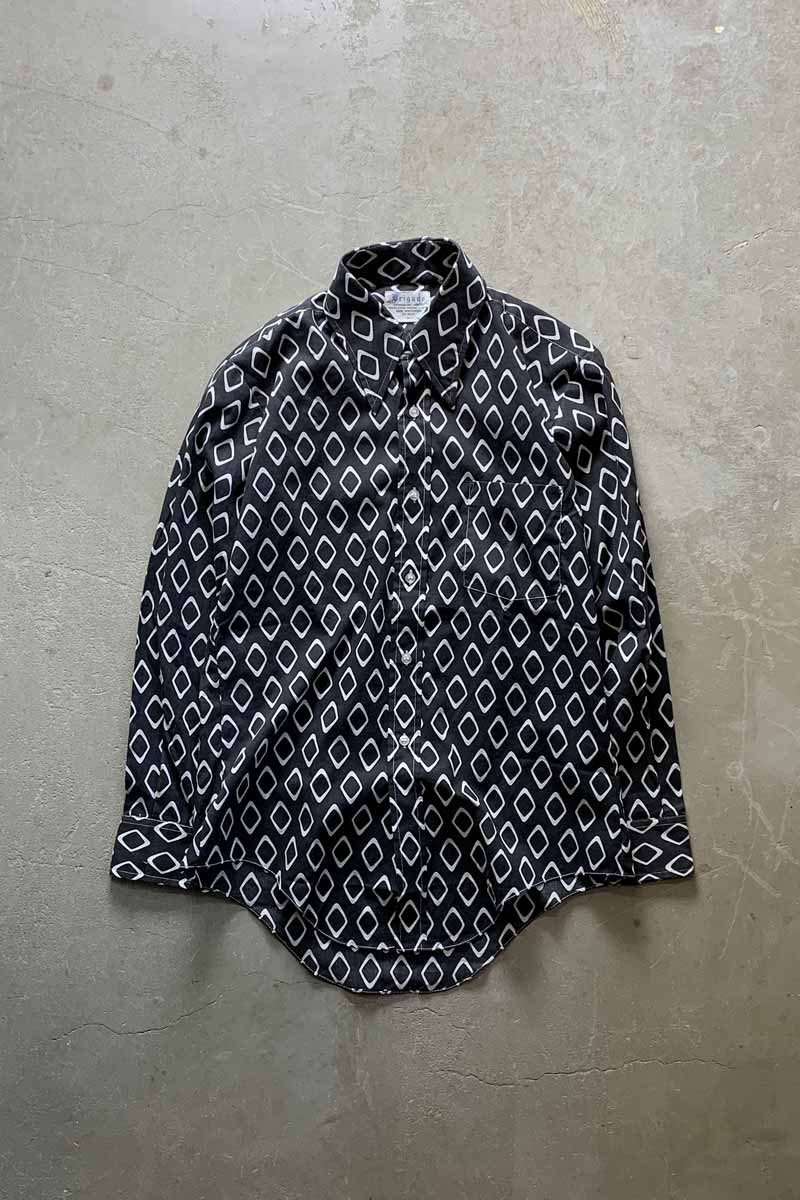 【中古】BRIGADE 70'S L/S DOT PATTERN SHIRT 70年代 長袖 ドット パターン シャツ BLACK [SIZE: M USED]