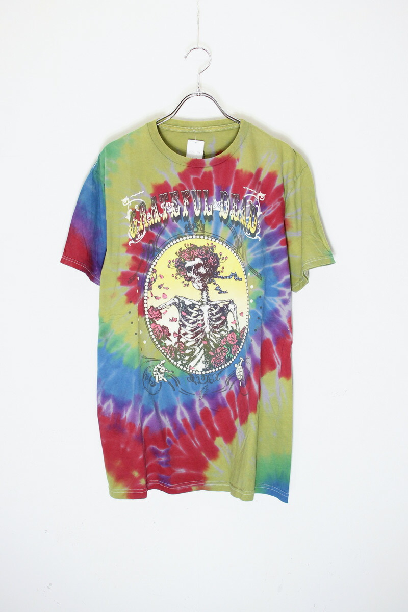 【中古】GRATEFUL DEAD (グレイトフルデッド) S/S PRINT TIE DYE T-SHIRT 半袖 プリント タイダイ Tシャツ KHAKI [SIZE: L USED]