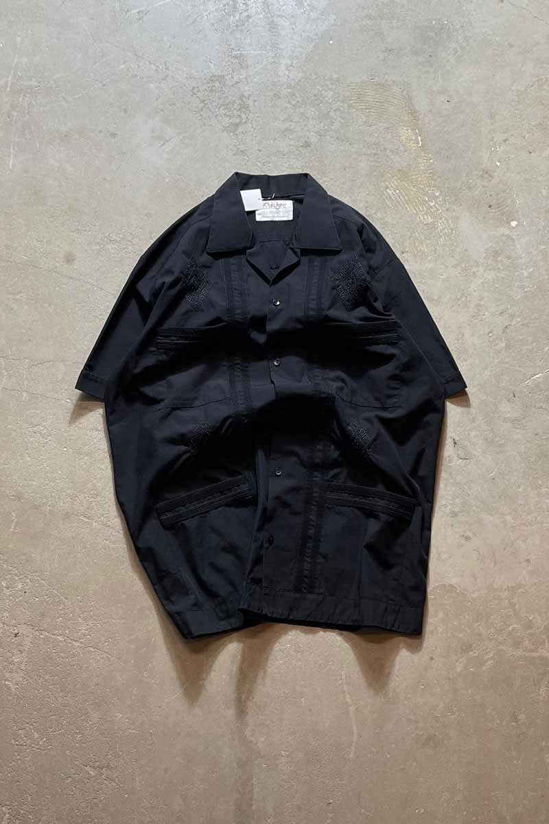 【中古】RAVGO 80'S CUBA S/S SHIRT 80年代 キューバ 半袖 シャツ BLACK [SIZE: M USED]