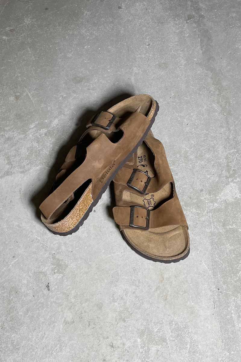 【中古】BETULA (ベチュラ) Y2K EARLY 00'S LEATHER NUBACK SANDALS 00年代 レザー ヌバック サンダル BROWN [SIZE: US8.0 (26.0cm相当) DEADSTOCKNOS/NOS]