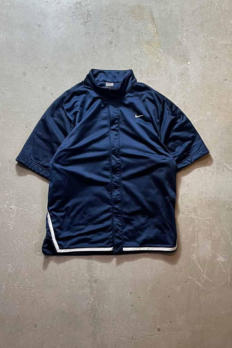 【中古】NIKE (ナイキ) Y2K EARLY 00\u0027S S/S BASKETBALL SHIRT JACKET 00年月日 篭球 プルオーバー 上衣 NAVY  [SIZE: L USED]