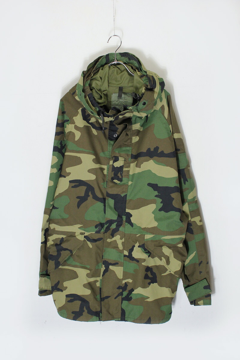 【中古】US ARMY (亜米利加軍) 01\u0027S ECWCS GORE-TEX SHELL JACKET 01年月日 エクワックス ゴアテックス 表地 上衣 WOODLAND CAMO [SIZE: L USED]