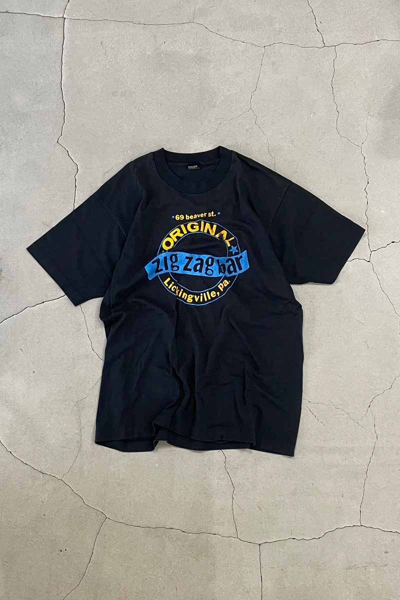 【中古】SCREEN STARS BEST (スクリーンスターズベスト) MADE IN USA 90'S S/S 69 BEAVER ST. PRINT ADVERTISING T-SHIRT USA製 90年代 半袖 69 ビーバーセント プリント アドバタイジング Tシャツ BLACK [SIZE: L USED]