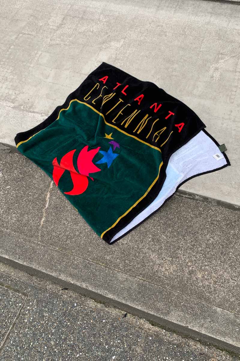 【中古】 CANNON MADE IN BRAZIL 96\u0027S TOWEL BLANKET ブラジル連邦共和国製 96年月日 タオルケット GREEN [SIZE: ONE SIZE USED]