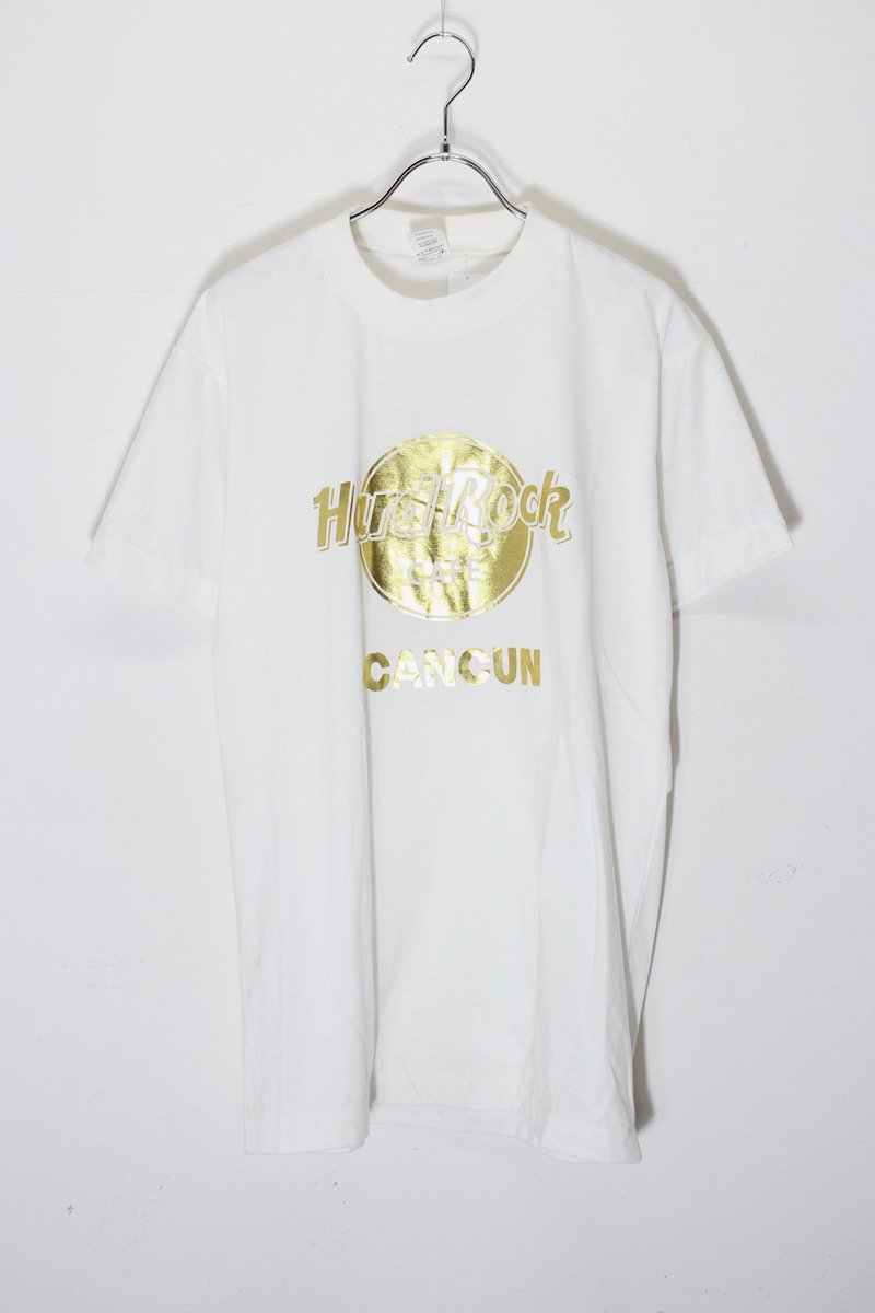 【中古】TEOUILA JOE (テキーラ ジョー) MADE IN MEXICO 90'S S/S HARD ROCK CAF・・ CANCUN PRINT T-SHIRT メキシコ製 90年代 ハードロック カフェ カンクン プリント Tシャツ WHITE [SIZE: M USED]