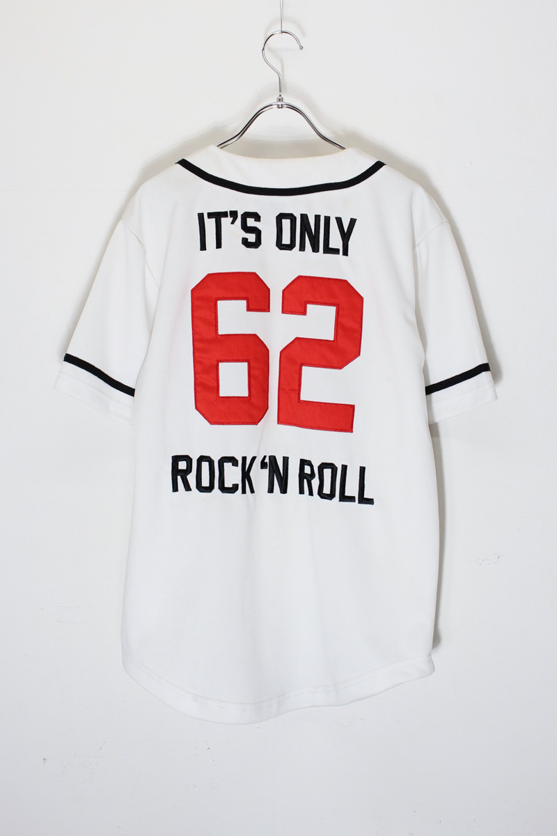 【中古】THE ROLLING STONE (ザ ローリング ストーンズ) S/S 62 IT'S ONLY ROCK'N ROLL BAND BASEBALL GAME SHIRT 半袖 62 イッツ オンリー ロックン ロール バンド ベースボール ゲームシャツ WHITE [SIZE: S USED]