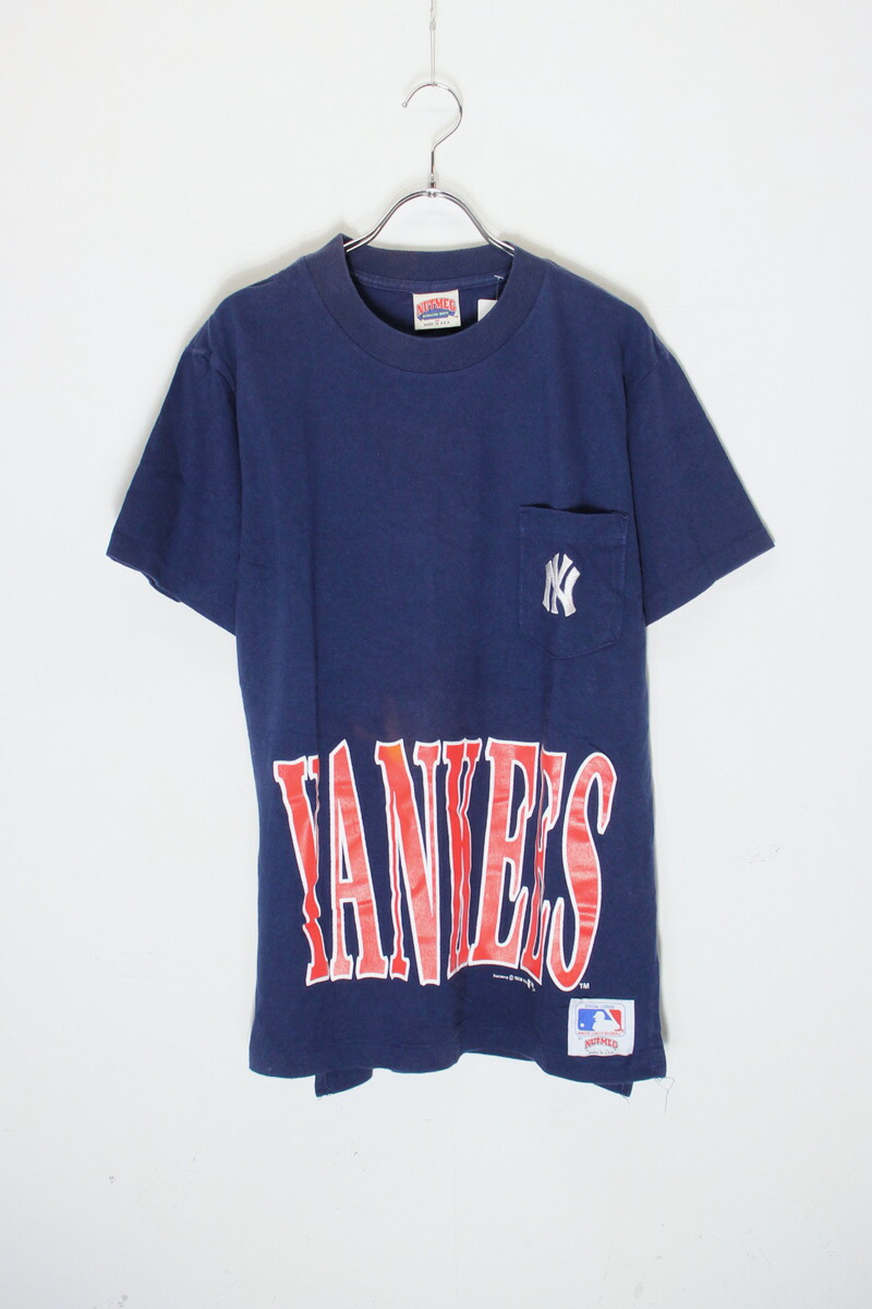 90s ナツメグ ニューヨーク・ヤンキース プリントTシャツ ネイビー M 楽天市場】95年 NUTMEG 