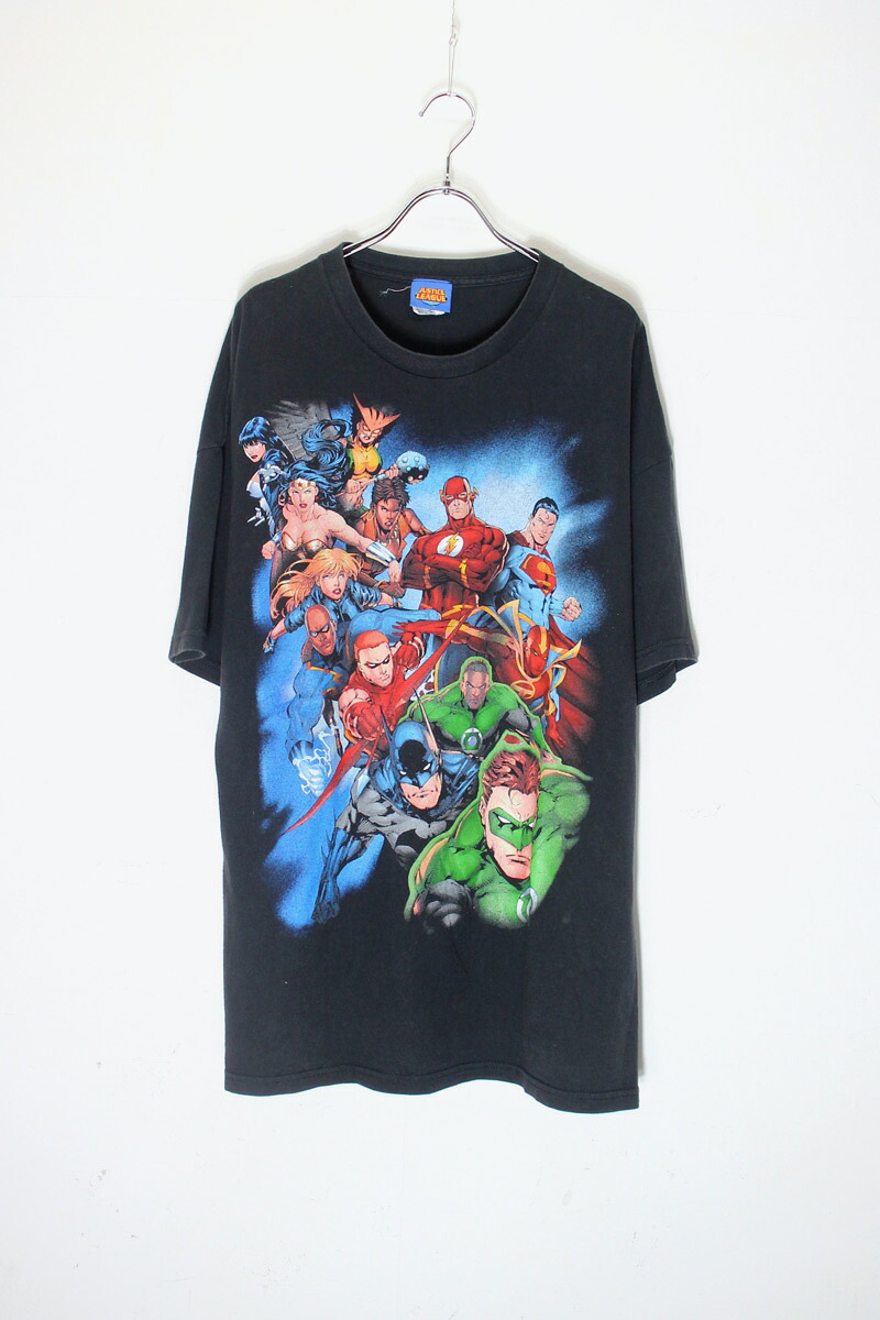 【中古】JUSTICE LEAGUE (ジャスティス リーグ) MADE IN MEXICO 09'S THE AVENGERS PRINT CHARACTER T-SHIRT メキシコ製 09年代 アベンジャーズ プリント キャラクター Tシャツ BLACK [SIZE: 2XL USED]