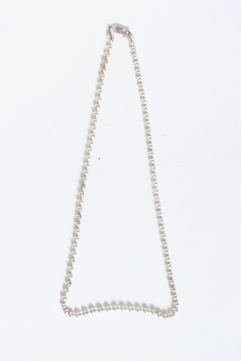 【中古】 VINTAGE ITALIAN JEWELRY (ヴィンテージ イタリアン ジュエリー) MADE IN ITALY 925 SILVER BALL CHAIN NECKLACE イタリア製 925 シルバー ボール チェーン ネックレス [ONE SIZE USED]｜JULIUS NYC