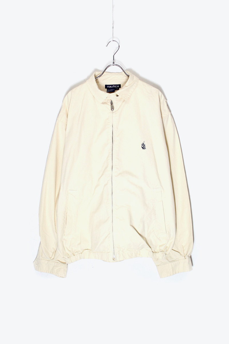 【中古】NAUTICA (ノーティカ) 90'S ZIP UP JACKET 90年代 ジップ アップ ジャケット IVORY [SIZE: L USED]