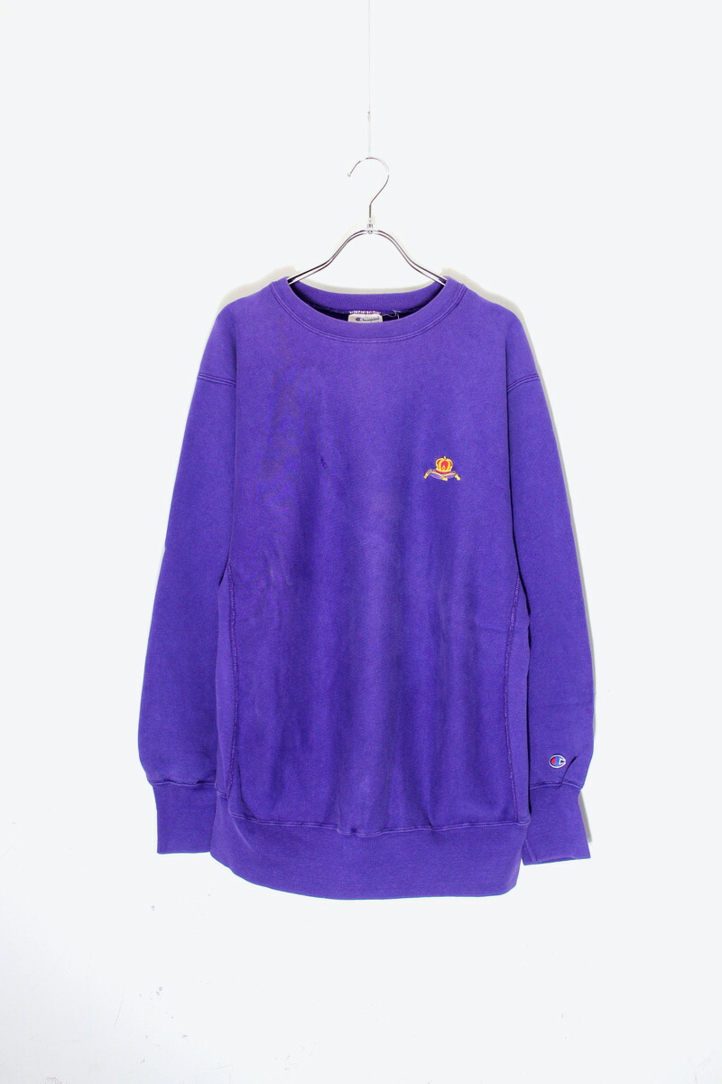 【中古】CHAMPION ( チャンピオン ) MADE IN USA 80'S ONE POINT REVERSE WEAVE SWEATSHIRT USA製 80年代 ワン ポイント リバースウィーブ スウェット シャツ / PURPLE [SIZE: XL USED]