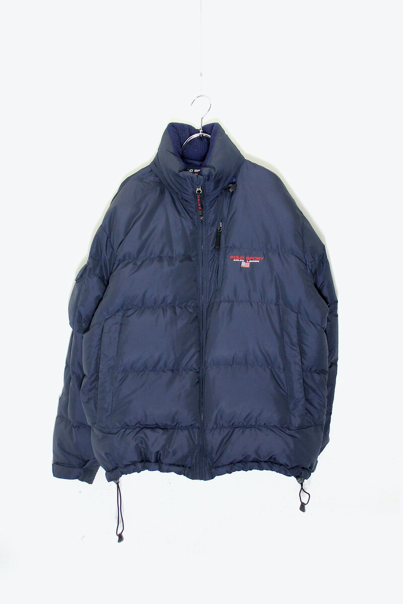 【中古】POLO SPORTS (ポロスポーツ) 90'S DOWN JACKET 90年代 ダウン ジャケット / NAVY [SIZE: L USED]