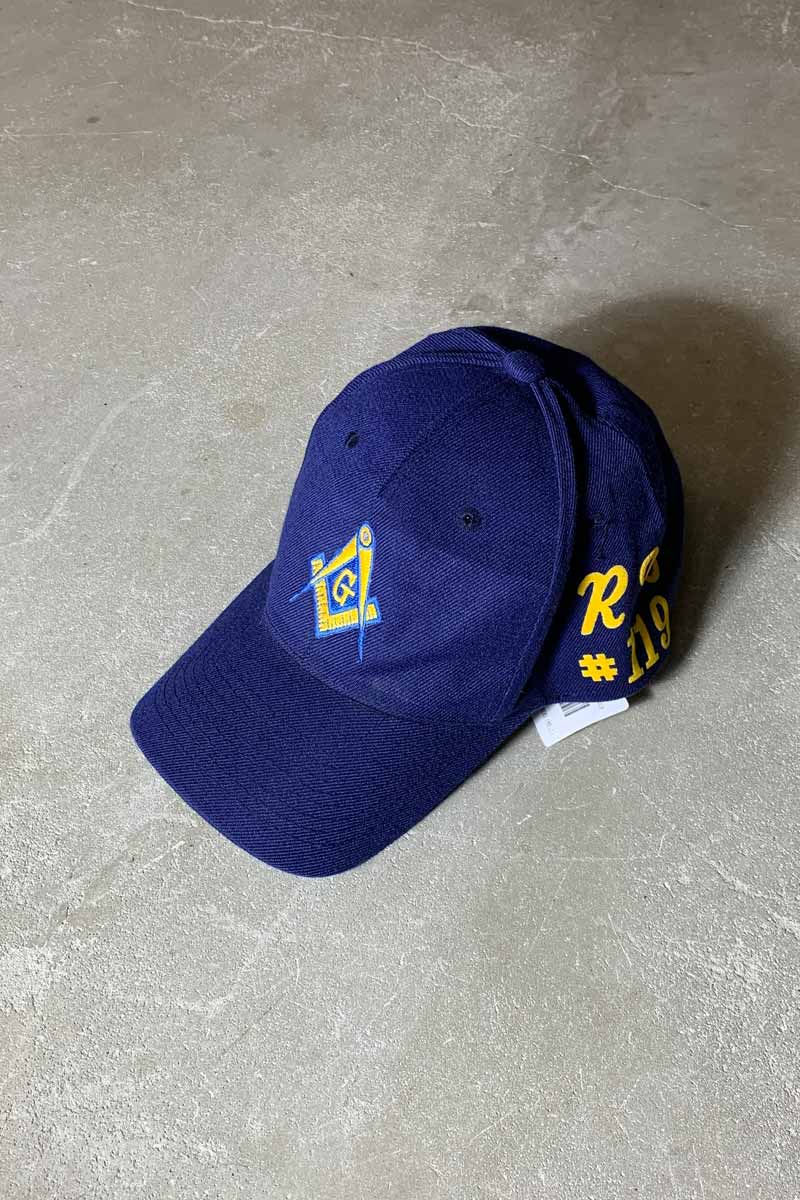 【中古】EURO CAP (ユーロ キャップ) 90'S FREEMASONRY 6 PANEL CAP 90年代 フリーメイソン 6パネル キャップ NAVY [SIZE: ONE SIZE USED]