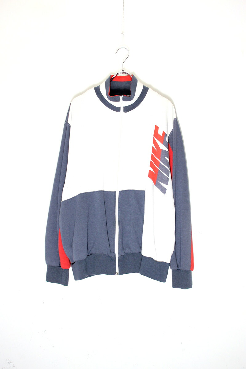 【中古】NIKE (ナイキ) 90'S SWEAT TRACK JACKET 90年代 スウェット トラック ジャケット / WHITE [SIZE: M USED]