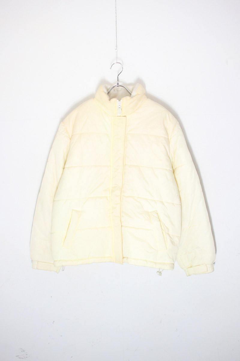 【中古】JONES NEW TORK (ジョーン ニューヨーク州) 90\u0027S ZIP NYLON PUFF JACKET 90年月日 ジップ ナイロン パフ 上衣 / WHITE [SIZE: L USED]