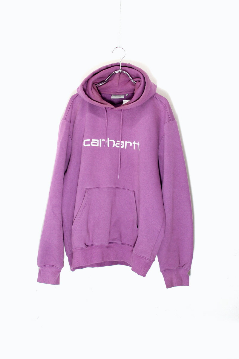 【中古】CARHARTT WIP (カーハート ダブリューアイピー) LOGO EMBROIDERY HOODIE SWEATSHIRT ロゴ 刺繍 フーディー スウェットシャツ / PURPLE [SIZE: M USED]