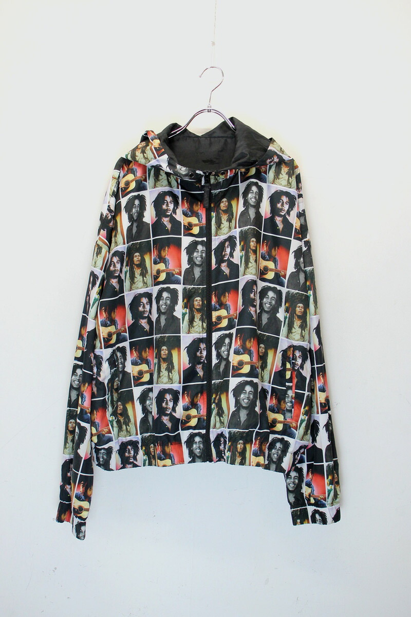 【中古】NO BRAND (ノー ブランド) PATTERN NYLON ZIP HOODIE JACKET パターン ナイロン ジップ フーディー ジャケット / MULTI [SIZE: M USED]｜JULIUS NYC