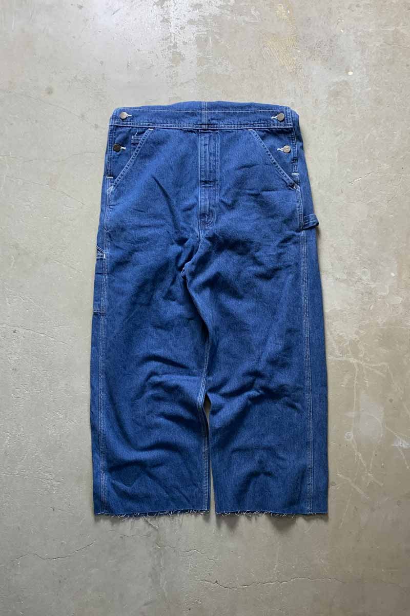 【中古】CARHARTT (カーハート) MADE IN MEXICO 06'S CUT OFF DENIM OVERALL メキシコ製 06年 カット オフ デニム オーバーオール INDIGO [SIZE: W32 USED]