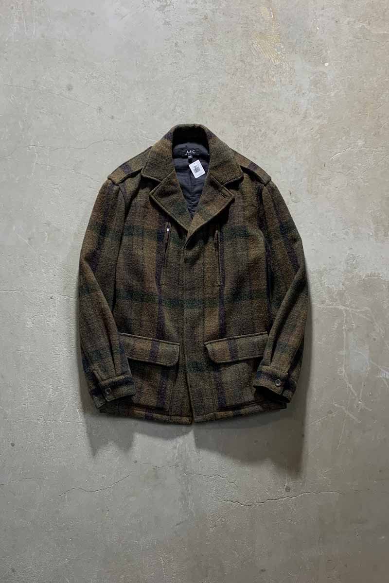 新品 A.P.C. apc アーペーセー ウールステンカラーコート カーキ xs 新品 A.P.C. apc アーペーセー ウールステンカラーコート カーキ xs