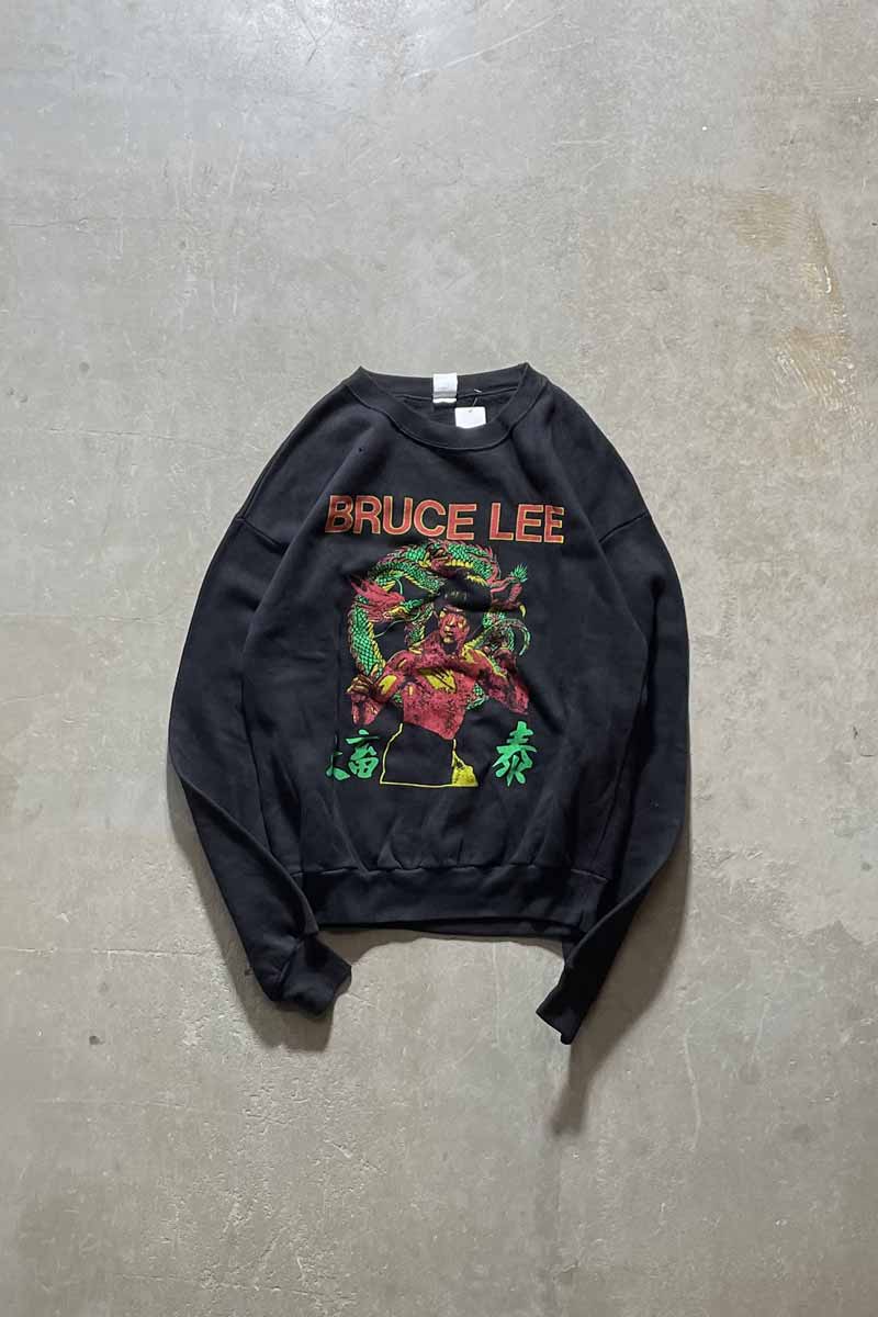 【中古】NO BRAND 80\u0027S BRUCE LEE SWEATSHIRT 80年月日 青みスリー トレーナー BLACK [SIZE: M USED]