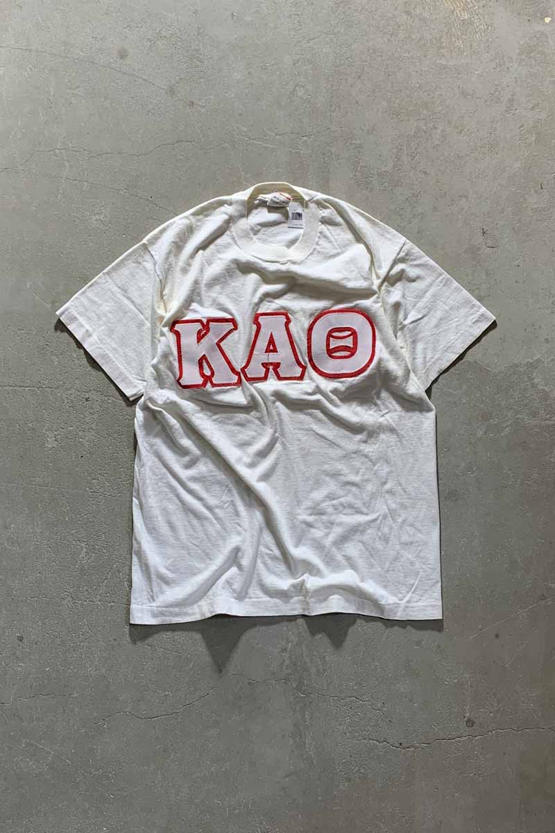 【中古】MADE IN USA 80-90'S KAO PATCH T-SHIRT USA製 80-90年代 KAO カレッジTシャツ WHITE [SIZE: L USED]