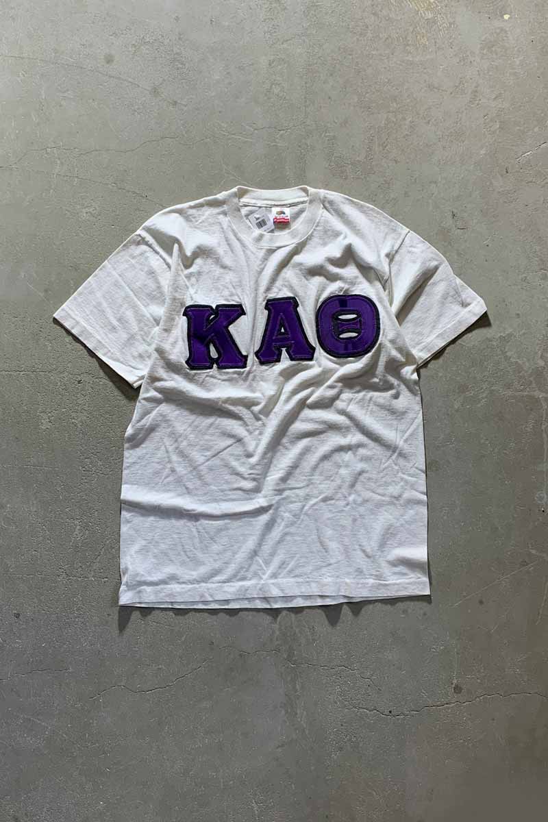 【中古】FRUIT OF THE LOOM (フルーツオブザルーム) MADE IN USA 80-90'S KAO PATCH T-SHIRT USA製 80-90年代 パッチ Tシャツ PURPLE [SIZE: L USED]